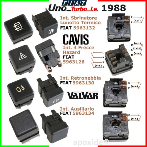 Fiat uno interruttori - uno, ★interruttori